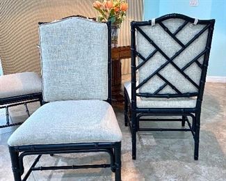 Four Chippendale Chairs with Cushions