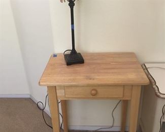 Blonde Side Table w/Drawer