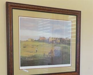 Framed golf print - limited edition