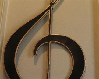 Treble clef wall decor