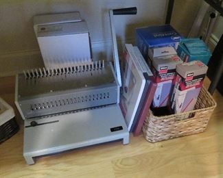 Comb binding machine and accessories