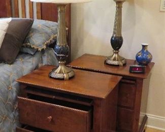 Nightstands, lamps