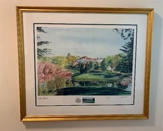 Congressional Country Club lithograph signed and numbered in like new condition 33"x28" - Price $250