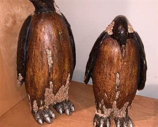 Pair of carved penguins 14" -  $75 