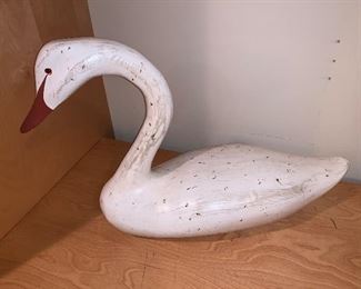 Large 24" Carved swan $50
