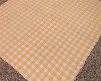 Checkered yellow quilt 87"x94" - $50