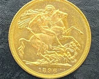 British Gold Sovereign for auction at www.aikenvintage.com