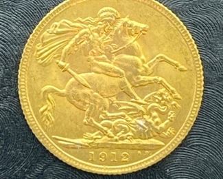 British Gold Sovereign for auction at www.aikenvintage.com