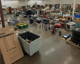 AIR CONDITIONED WAREHOUSE, vintage and modern furniture, housewares, office, tools, building supplies, Professional sheet metal, HVAC, tooling and plumbing equipment/machinery, electronics, auto, marine, hunt, fish, historic Owosso, Woodard, Dimick.