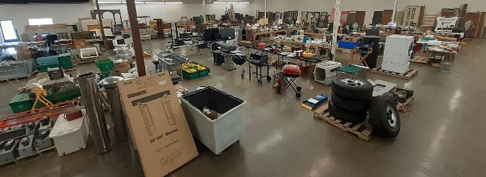 AIR CONDITIONED WAREHOUSE, vintage and modern furniture, housewares, office, tools, building supplies, Professional sheet metal, HVAC, tooling and plumbing equipment/machinery, electronics, auto, marine, hunt, fish, historic Owosso, Woodard, Dimick.