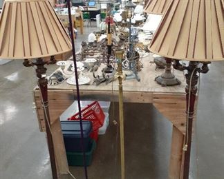 table and floor lamps