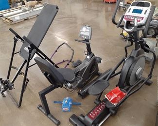 Diamond Back exercise bike, Soule step machine, Stamina inversion table, AB roller