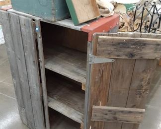 vintage crates, boxes