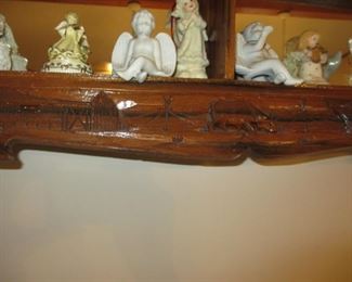 Cute carved wood, mirror back