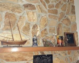 Beer stein and other decor.