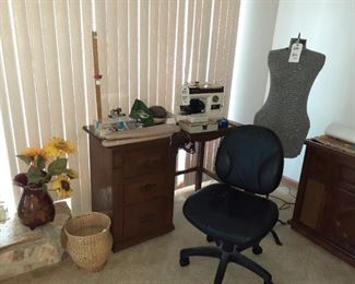 Kenmore sewing machine, sewing dress form mannequin