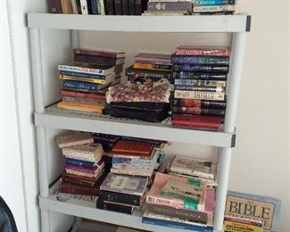 Small book collection.  Lots of religious and militaria books