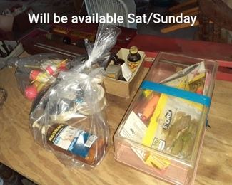 A bit of fishing gear, a few lures