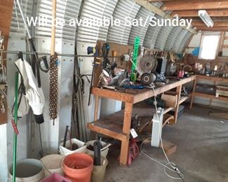 Lots of hand tools, hardware, etc