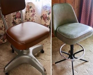 Industrial Office Chair - MCM Swivel Bar Stool
