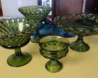 Pretty Green Glassware