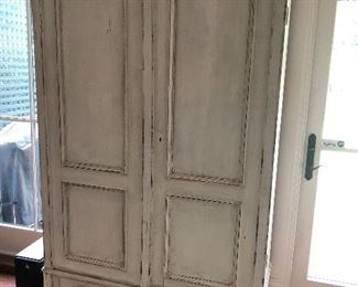 White Washed Pine Armoire