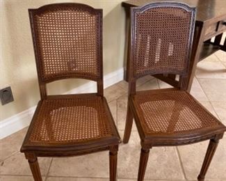 A Pair of Caned French Chairs