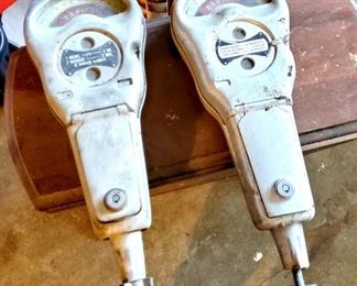 Vintage parking meters
