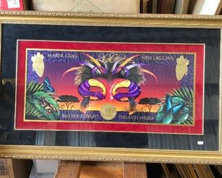 https://www.ebay.com/itm/124268114435	WL6013: Baccjus 2002 Michael Hunt Signed and Numbered Framed New Orleans Mardi Gras Poster Local Pickup	Buy-It_Now	 $175.00 
