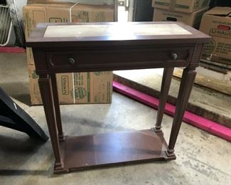 https://www.ebay.com/itm/124268664455 WL7065: Thin Midcentury Hall Table with Marble Top Local Pickup Auction  Starts After 6PM 07/22/2020 