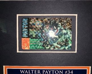 Signed Walter Payton Chicago Bears collector’s art 