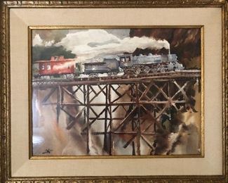 Watercolor - Steam Engine