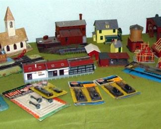 Vintage, model railroad, buildings, layout, accessories