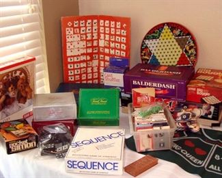 Vintage, games, poker, cards, Trivial Pursuit