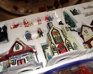 Christmas, Village, set, illuminated