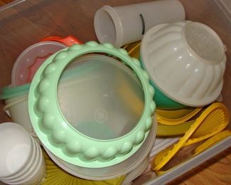 Vintage, Tupperware, storage, Jell-o, mold