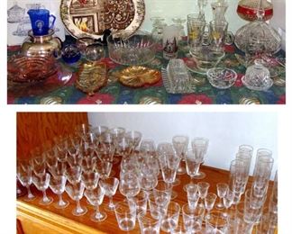 Vintage, China, Glass, Crystal, Princess House, Mikasa, Lenox, Pink Depression glass, Wine glass, cocktail, champagne, tumbler, old fashioned, stemware, Johnson Brothers, Friendly Village, Christmas, platter, Ruby Indiana Flash, Candy dish