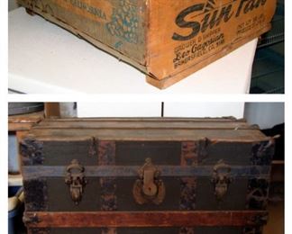 Vintage Fruit Crate, California, Table Grapes, Sun Pak, Leo Gagosian, Bakersfield, Antique Trunk