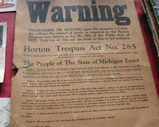1920s no trespassing sign