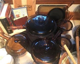 Vintage Pyrex Visions Corningware in Amber, 12 piece set
$60