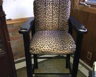Adjustable leopard print billiards chair
$25