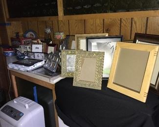 Picture frames, cookie tins