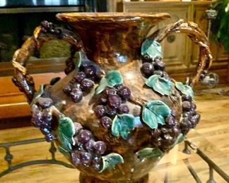 Majolica Urn Style Vase