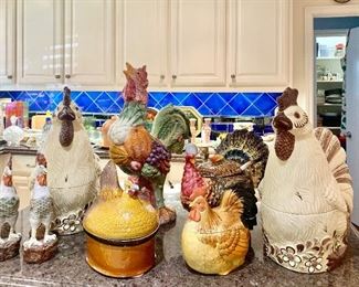 Vintage Kitchen Rooster, Hen & Turkey Collection (Including Tureens)