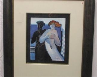 ABRISHAMI HESSAM (b 1951, Shiraz, Iran): Wing Of Morning , signed and numbered. Image is 9.75" x 12.25". Frame is 25.5" x 29.25"