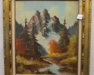 LANDSCAPE OIL ON CANVAS SIGNED DE Bruin. 20x24"