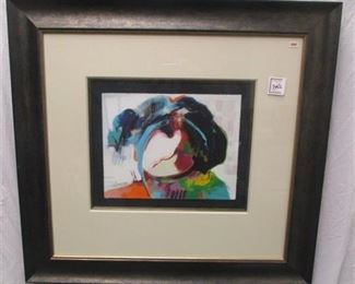 HESSAM ABRISHAMI "YOUNG STAR". Pencil signed and numbered. 12.5" x 10". Frame is 28.25" x 26.75". Under glass