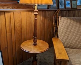 Oak table lamp