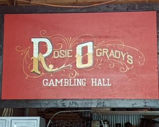 Large vintage wood sign