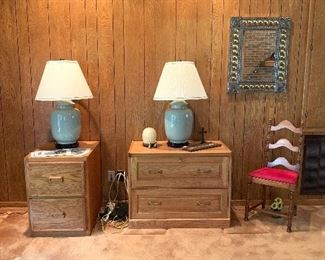 Oak File Cabinets
Sm: $85.00
Lg: $125.00
Chair: $35.00
Lamps: SOLD